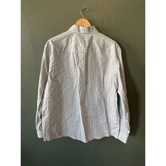 Duluth Mens Blue Checkered Long Sleeve Button Up Shirt Size Large Relaxed Fit - Picture 2 of 5